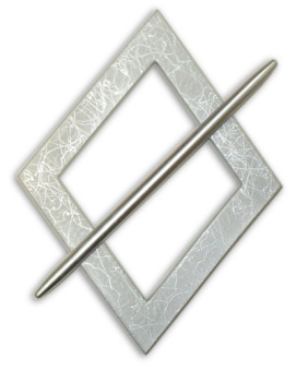 Подхват для штор пластик плоский "ромб" перламутр 11х14 см 2 шт "Атекс" г. Пермь