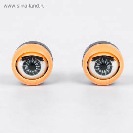 Глаза моргающие с ресничками полупрозрачные d 1,8 см голубой 2 шт 2380187 "Атекс" г. Пермь