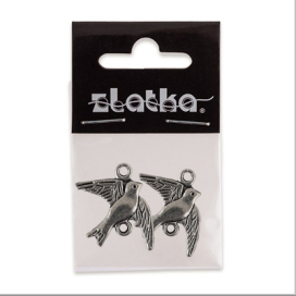 "Zlatka" Подвеска MFP-32 птица 1.8 x 2.1 см 2 шт "Атекс" г. Пермь