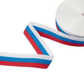 Стропа 40 мм 25 м 3569  триколор (бело-сине-красный) "Атекс" г. Пермь