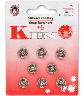 "KOH-I-NOOR" Кнопки пришивные KIN1000 №2 металл d 10 мм 8 шт "Атекс" г. Пермь
