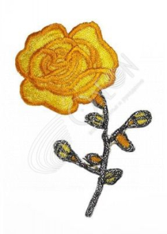 Термоаппликация 915-2 80 х 50 мм "Цветок" желтый "Атекс" г. Пермь