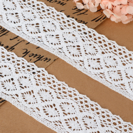 Кружево вязаное 50 мм 10 ± 1 м белый "Атекс" г. Пермь