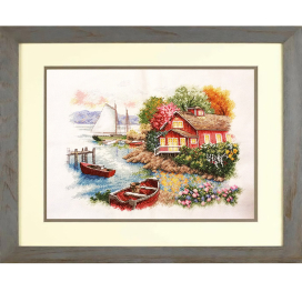 35230 "Спокойный дом у озера" 36 x 28 см "Атекс" г. Пермь