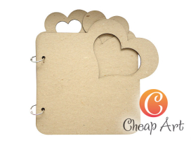 Заготовка для альбома "Радужные сердечки" 5листов "Атекс" г. Пермь