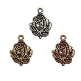 "Zlatka" Подвеска MFP-31 роза 1,4x1,9 см 2 шт "Атекс" г. Пермь