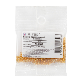 Бисер Япония "MIYUKI" 11/0 ROUND 03 2 мм 5 г "Атекс" г. Пермь