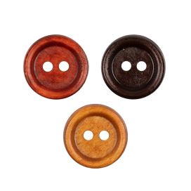 Пуговицы деревянные "BLITZ" DRN 0002 18" (11 мм) 24 шт "Атекс" г. Пермь