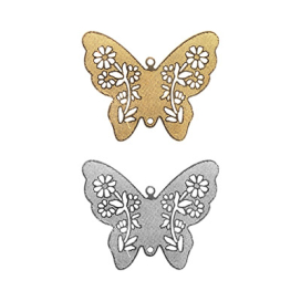 Филигранные элементы FDP-007 бабочка 3.1x2.7 см 4 шт "Атекс" г. Пермь