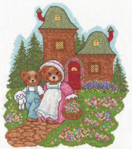 8-061 "Медвежата на прогулке" 24 x 28 см "Атекс" г. Пермь