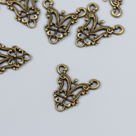 Подвеска металл "Узор" под бронзу 2х2 см 10 шт "Атекс" г. Пермь