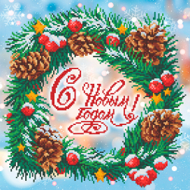 Ткань с рисунком "М.П.Студия" для вышивания бисером №3 50 см х 40 см "Атекс" г. Пермь