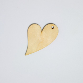 Заготовка для декорирования "Сердце" 5,5х3,5 см фанера 2шт "Атекс" г. Пермь