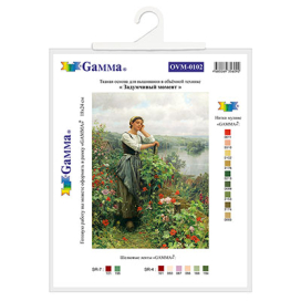 "Gamma" Основа с рисунком 30х36 см для вышивания лентами "Атекс" г. Пермь