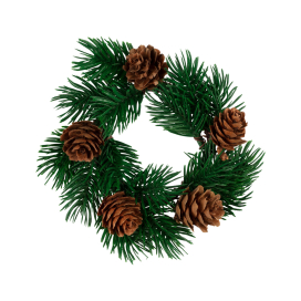 "Blumentag" WDD-05 Декоративный венок 12 см 1 шт 01 венок с шишками "Атекс" г. Пермь
