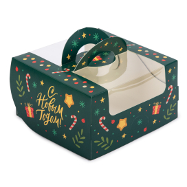 "S-CHIEF" CBC-007 Коробка для мини-торта 14 x 14 x 8 см "Атекс" г. Пермь