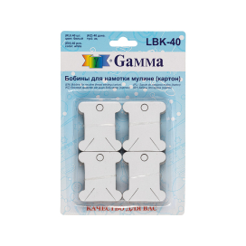 "Gamma" LBK-40 Бобины для мулине картон 4.1 см 40 шт "Атекс" г. Пермь