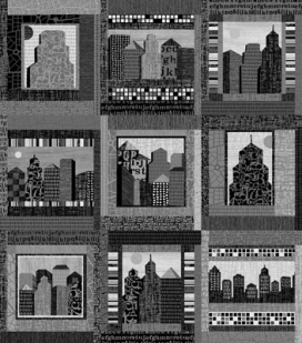 Ткань для пэчворка DOWNTOWN ФАСОВКА 50х55 см 100% хлопок "Атекс" г. Пермь