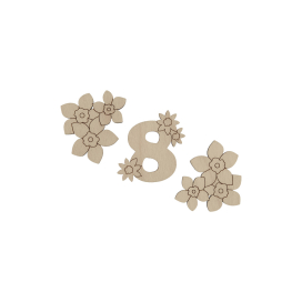 ВД-269 Набор декоративных элементов "Нарциссы" фанера 4х4 см "Атекс" г. Пермь