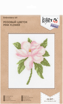 8-317 "Розовый цветок"  12.5 x 14.5 см "Атекс" г. Пермь