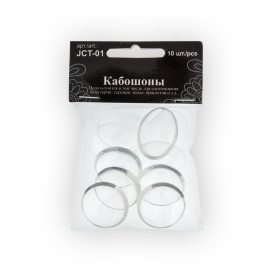 "Zlatka" Кабошоны JCT-01 18 х 25 мм 10 шт №01 Прозрачные "Атекс" г. Пермь