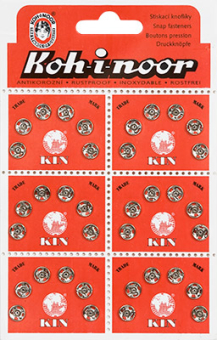 "KOH-I-NOOR" Кнопки пришивные KIN1000 №1/2 металл d 7 мм 6 х 6 шт "Атекс" г. Пермь