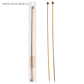 Спицы для вязания бамбуковые с ограничителем d2мм 25см 2шт "Атекс" г. Пермь