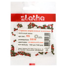 "Zlatka" RS SS10 2,7мм акрил 144шт цветные "Атекс" г. Пермь