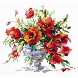 040-60 "Красные маки" 27 х 24 см "Атекс" г. Пермь