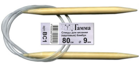 "GAMMA" Спицы круговые BC1 бамбук 80см  d 9,0мм "Атекс" г. Пермь