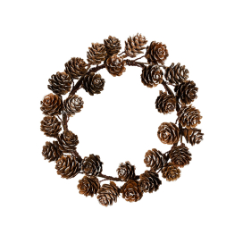 "Blumentag" WDF-08 Декоративный венок 17 см 1 шт 01 венок с шишками "Атекс" г. Пермь