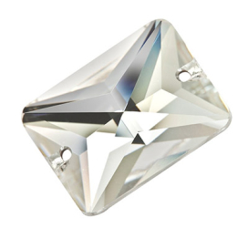 "Zlatka" ZSS-07 Crystal 18 х 13 мм стекло 2 шт в пакете с еврослотом белый (crystal) "Атекс" г. Пермь