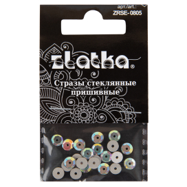 "Zlatka" ZRSE-0805 AB-Crystal 5 мм стекло 24 шт в пакете с картонным еврослотом №02 перламутровый (A "Атекс" г. Пермь