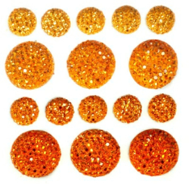 Kaisercraft Набор декоративных элементов с блестками 10+6 шт оранжевый "Атекс" г. Пермь