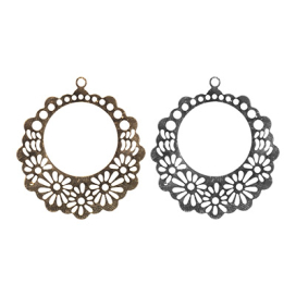 Филигранные элементы FDP-012 круг с отверстием 3.4x3 см 4 шт "Атекс" г. Пермь