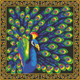 Ткань с рисунком "М.П.Студия" для вышивания бисером №1 40 см х 40 см "Атекс" г. Пермь