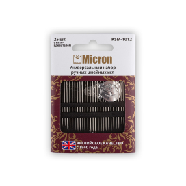 "Micron" универсальный набор швейных игл KSM-1012 блистер 25 шт "Атекс" г. Пермь
