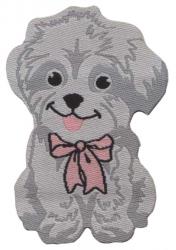 Жаккардовая нашивка Щенок с бантом WL30 "Атекс" г. Пермь