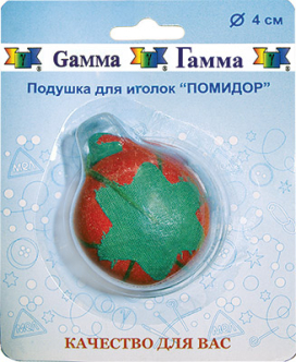 "GAMMA" Подушечки для игл "Помидор" 4 см в блистере "Атекс" г. Пермь