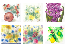 "Love2art" Салфетки бумажные ассорти SDS №39 6 шт "Акварель" "Атекс" г. Пермь