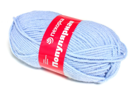 "Популярная" 50% шерсть, 50% акрил  100 г 133 м ± 8 м "Атекс" г. Пермь