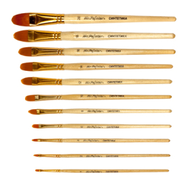 "Mr. Painter" Кисть художественная синтетика SBO 205-10 плоская овальная №10 "Атекс" г. Пермь