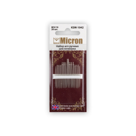 "Micron" набор игл для пэчворка KSM-1042 блистер 20 шт 5/10 "Атекс" г. Пермь