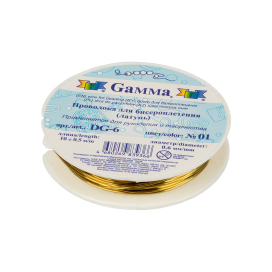 "GAMMA" Проволока для бисера DG-6 d 0.6 мм 10 м ±0.5 м "Атекс" г. Пермь