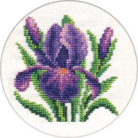 бисером с напечатанным рисунком 8-115 "Нежный ирис" "Атекс" г. Пермь