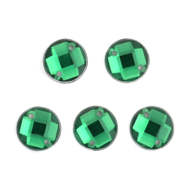 Стразы пришивные акрил 08 мм круг 12 зеленый 200 шт "Атекс" г. Пермь