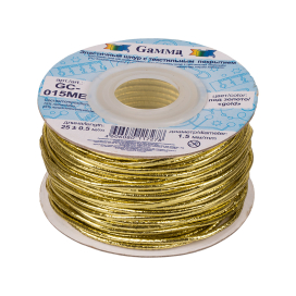 Шнур эластичный 1,5мм 25м "Gamma" GC-015MEметаллизированный "Атекс" г. Пермь