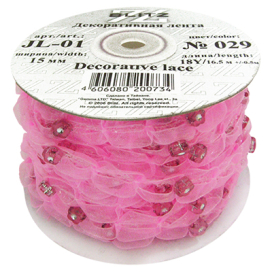 Тесьма декоративная "BLITZ" JL-03 15мм 16.5м ± 0.5м СК "Атекс" г. Пермь