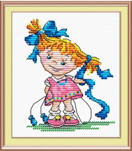 Набор бисером "М.П.студия" М №07 038 "Озорная девчонка" 15х10 см "Атекс" г. Пермь