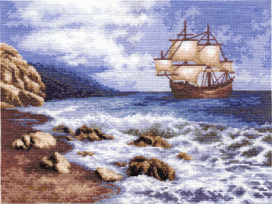 МТ-1114 "Корабль в море" 31x23 см "Атекс" г. Пермь